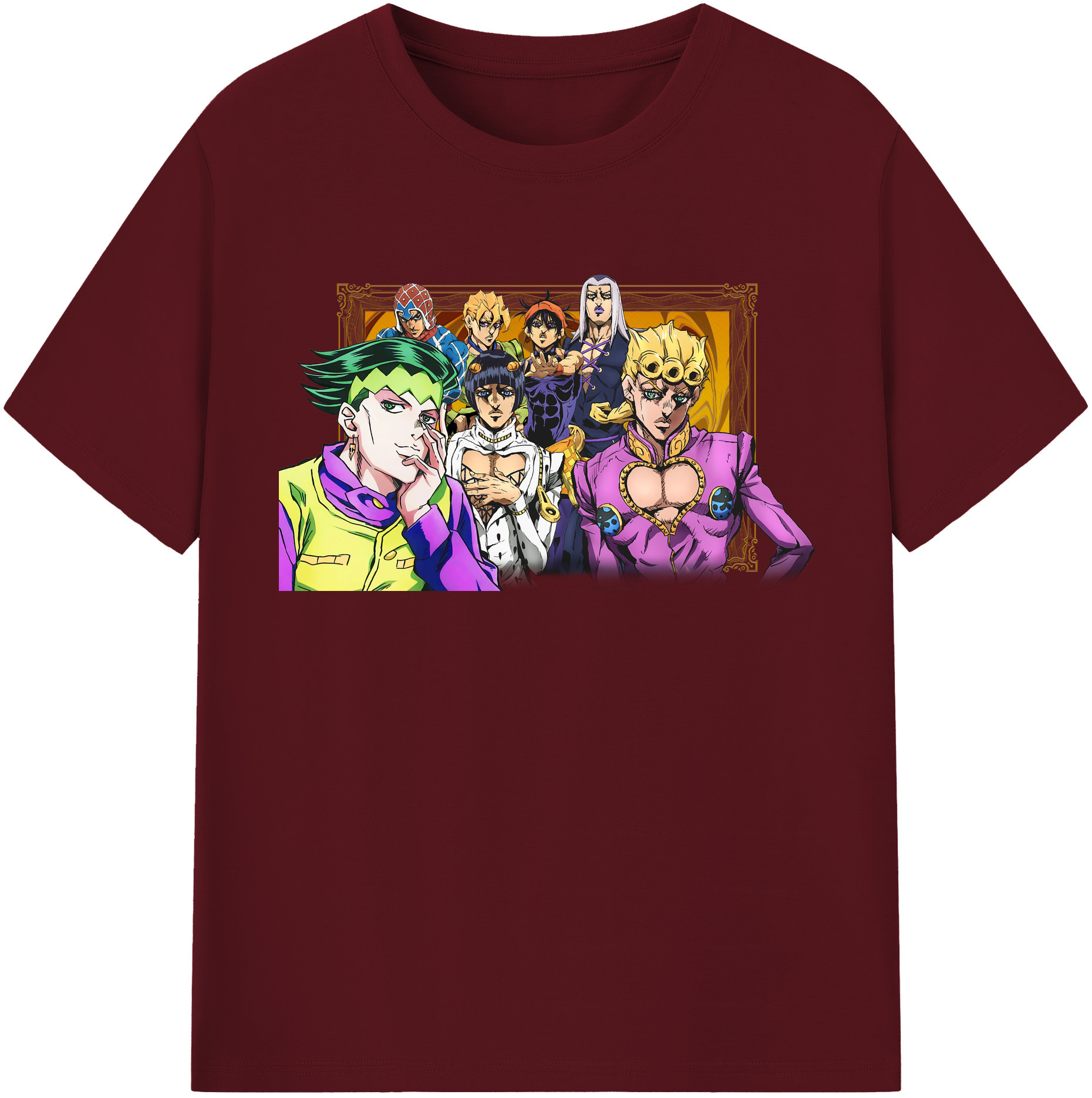 （画像用） ジョジョの奇妙な冒険 ジョルノ?ジョバァーナ JoJo's Bizarre Adventure Giorno Giovanna 綿100％半袖Tシャツ（フロントプリント）